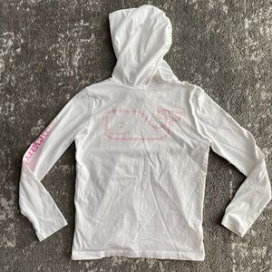 EUC White long-sleeve hooded vineyard vines tee Size M (10-12)